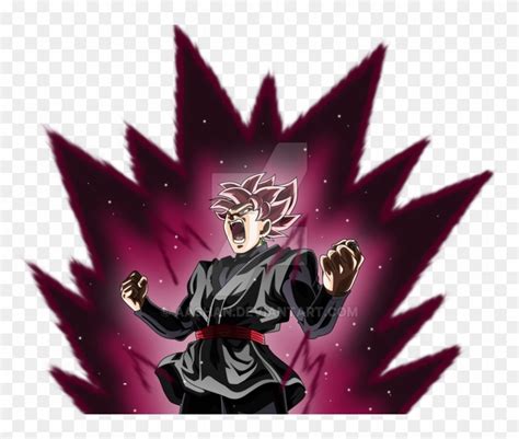 Goku Black Super Saiyan Rose Powering Up Free Transparent PNG Clipart