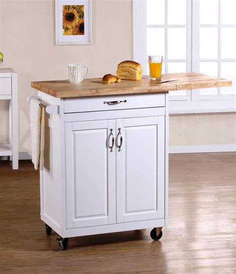 Portable Kitchen Islands In 11 Clean White Design Small Kitchen Cart
