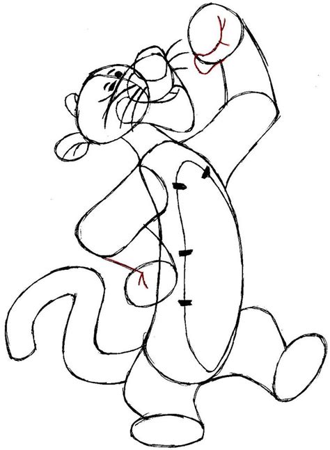 How To Draw Tigger From Winnie The Pooh With Easy Steps How To Draw Dat How To Draw Tigger