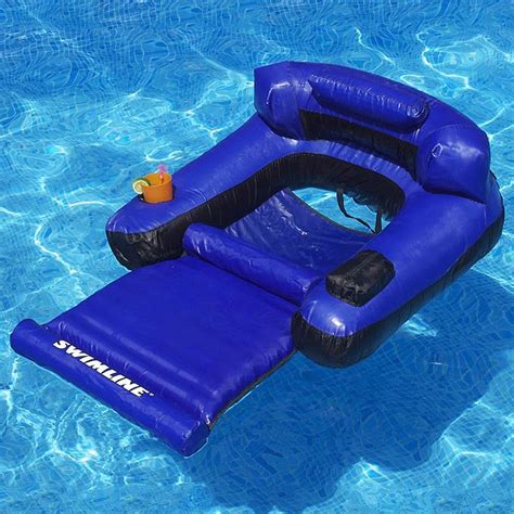 Swimline Ultimate Floating Lounger Blue Pool Floats Inflatable Pool