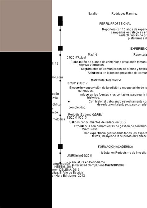 Ejemplos De Cv Reportero Micvideal