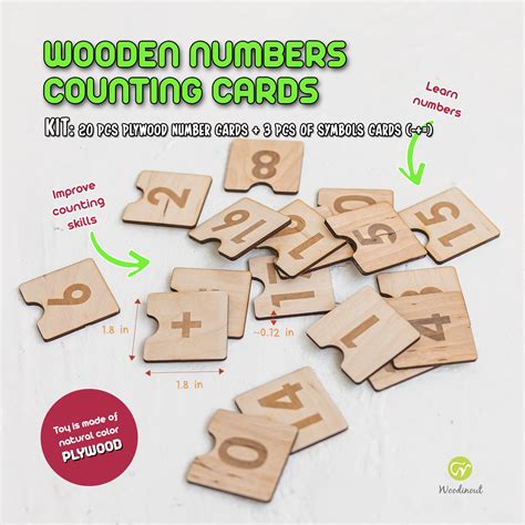 Wooden Number Blocks Woodinout © Montessori Toys