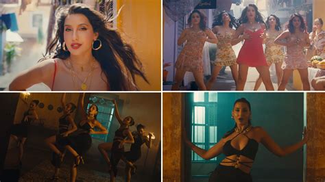 agency news nora fatehi s dance moves are lit in sexy in my dress music video latestly