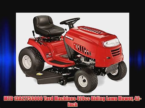 Mtd 13a2775s000 Yard Machines 420cc Riding Lawn Mower 42 Inch Video