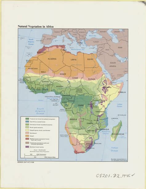 The biggest described number in temperate region in the world is found in southern africa, where some 24,000 taxa (species and infraspecific taxa) have been described, but the native fauna and flora of this region does not have much cultural importance for the majority of the human population of the world that lives in temperate zones and that. Natural vegetation in Africa, 1986 | Africa map ...