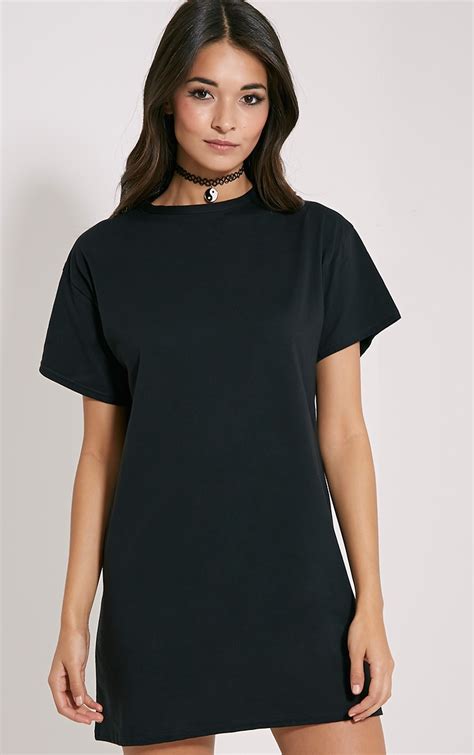 Basic Black Oversized T Shirt Dress Dresses Prettylittlething