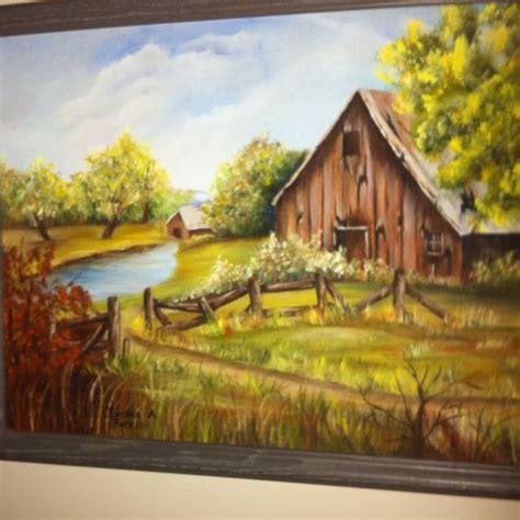 My Barn Painting Farmhouse Paintings Landscape Paintings Building