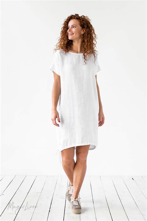 White Linen Dress Dresses Linen Dresses Summer Day Dresses