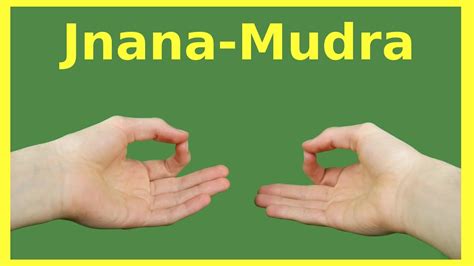 Jnana Mudra Mudra der Ruhe und Gelassenheit Finger Yoga Übung