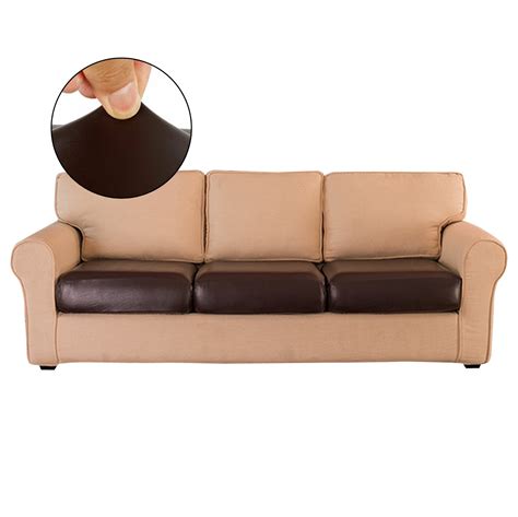 Stretch Pu Leather Sofa Seat Cushion Covers Chair Couch Loveseat