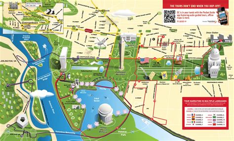 Washington Dc Attractions Map Free Pdf Tourist City Tours Map