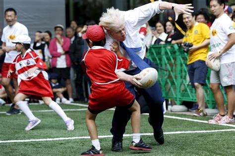 London Mayor Tackles Child In Rugby Game