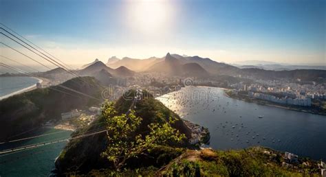 Aerial View Of Rio De Janeiro With Urca And Corcovado Mountain And