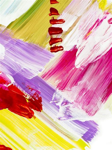 Colorful Bright Stripes Brush Stroke Creative Abstract Hand Painted