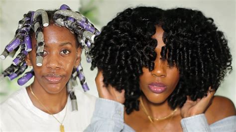 How To Quick And Easy Flexi Rod Set On Natural Hair Using One Styling Product Youtube