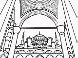 Coloring Mosque Getdrawings sketch template