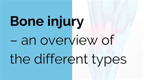 Bone Injury An Overview Of The Different Types Sports Injury Online