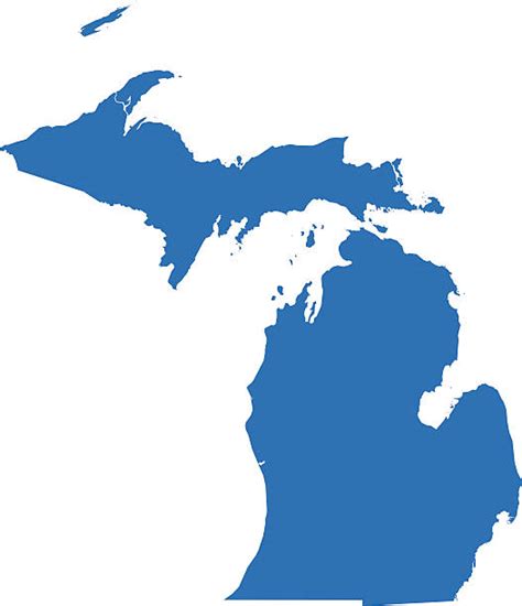 Michigan State Map Clip Art
