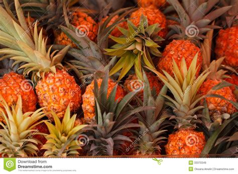 Pineapple In Market Stock Image Image Of Cross Backgrounds 33370349