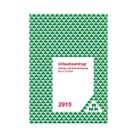 Urlaubsbescheinigung muster word was created by combining fantastic ideas, interesting. RNK Urlaubsantrag 2915 A5 1x 50 Blatt - Bürobedarf Thüringen