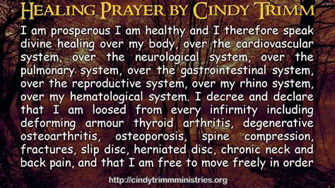 Healing Prayer By Dr Cindy Trimm Page 18 Prayers For