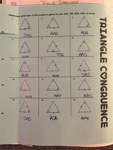 Triangle congruence online worksheet for 9. misscalcul8: Geometry Unit 5: Congruent Triangles ...