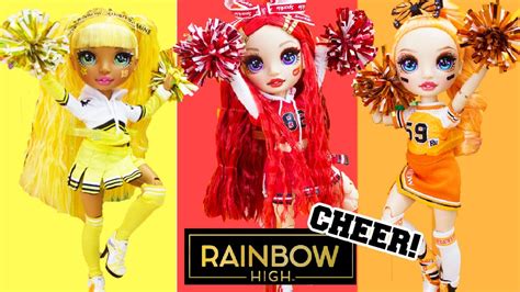 Rainbow High Cheer Dolls Lot Complete Set