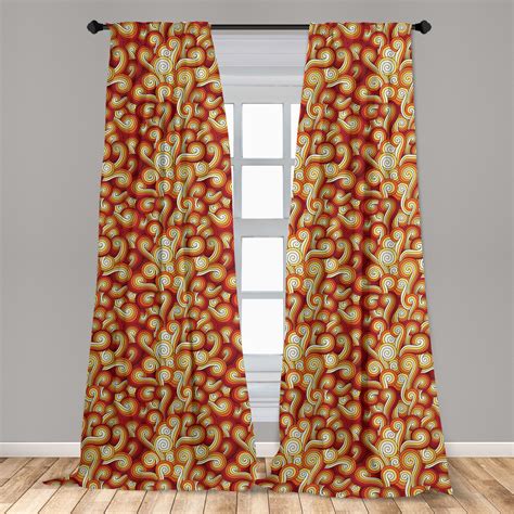 Modern Abstract Microfiber Curtains 2 Panel Set Living Room Bedroom In