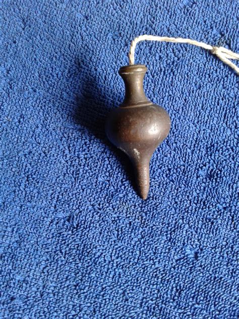 Antique Brass Plumb Bob Weight 98gms Builders Tool Etsy