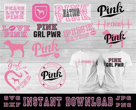Bundle Love Pink SVG File Love Pink Clip Art Pink Nation | Etsy