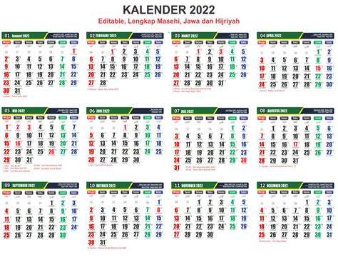 Free Download Desain Kalender 2022 Lengkap Format Cdr Mr Ell Mobile