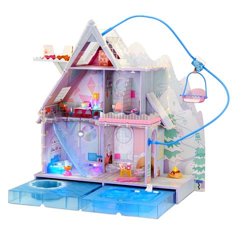 Lol Surprise Omg Winter Chill Cabin Wooden Doll House Playset With 95