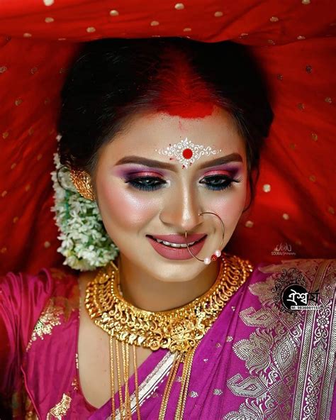 Bindi Art Designs Spotted On Beautiful Bengali Brides