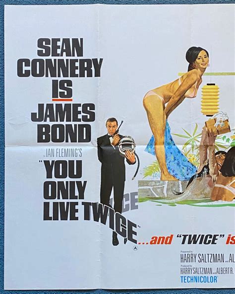 Original James Bond You Only Live Twice Movie Poster Sean Connery