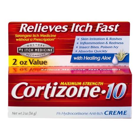 Cortizone 10 1 Hydrocortisone Anti Itch Creme Maximum Strength 2 Oz From Walmart Instacart