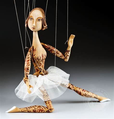 Wooden Marionette Ballerina Marionettescz
