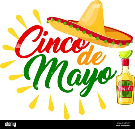 Cinco De Mayo Mexican Holiday Icon With Festive Sombrero Latin