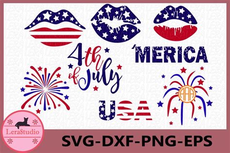 4th of July Svg, USA Svg Files, Fourth of July Monogram (228431) | SVGs