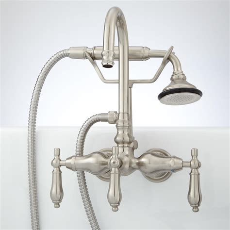 Some clawfoot bathtubs have no drillings intended for mounting the faucet, the only holes in them being the waste and overflow drains. Pasaia Tub Wall-Mount Faucet with Hand Shower - Lever ...