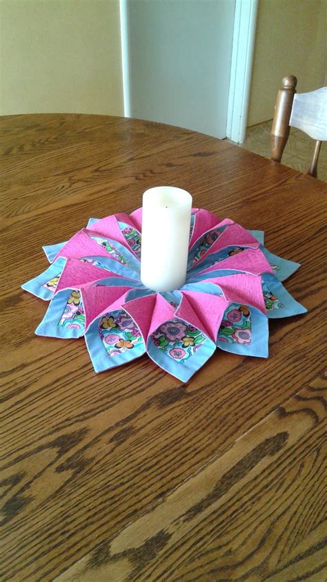 Folded Candle Maat Fabric Crafts Diy Christmas Wreath Craft Crafts