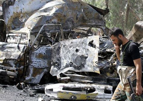 Twin Bomb Blasts In Damascus Syria