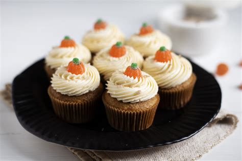 Pumpkin Cupcakes With Salted Caramel Buttercream