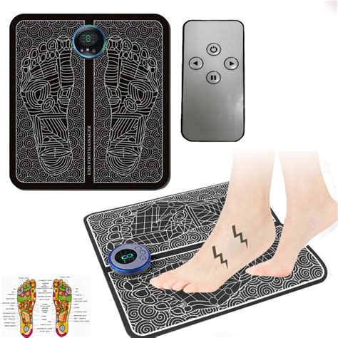 ems electric foot stimulation massager pad folding portable mats fully automatic circulation