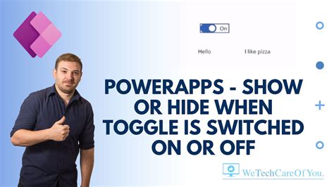 Powerapps Show Or Hide When Toggle Is Switched On Or Off Youtube