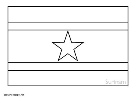 Im zentrum der flagge ist ein gelber, fünfzackiger stern dargestellt. Kleurplaat Suriname. Gratis kleurplaten om te printen ...