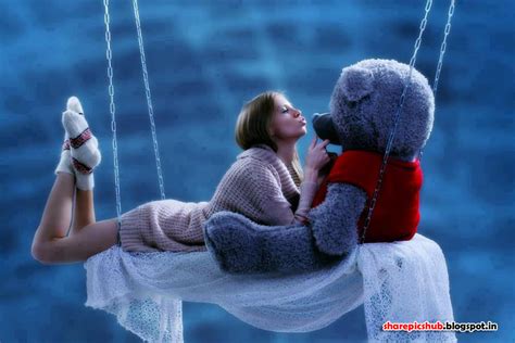 beautiful girl kissing a teddy bear share pics hub