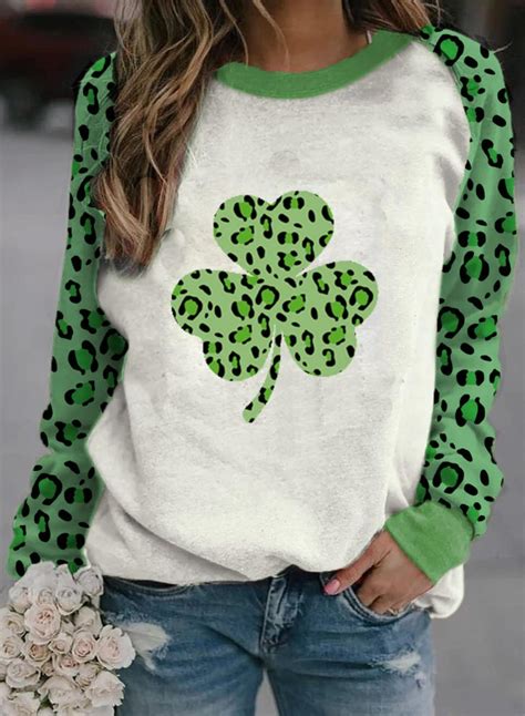 However chicago's st patrick's day parades will not take place for a second year in a row. womens-t-shirts-saint-patricks-day-leopard-letter-long ...