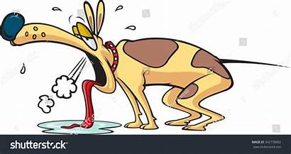 Cartoon Exhausted Dog Vector Layered Tired Mangy