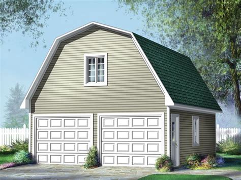 072g 0015 2 Car Garage Loft Plan With Gambrel Roof Available In