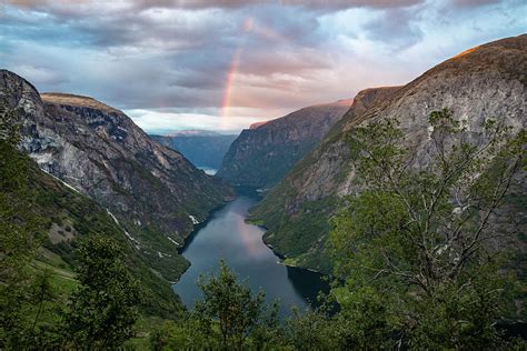 Rainbow Over The Naerofjord Norway Photograph By Andreas Levi Fine